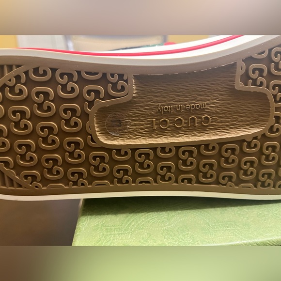 New Gucci Tennis 1977  GG Supreme Denim High Sneaker Shoes Size UK 12 / US 12.5 - Picture 15 of 16